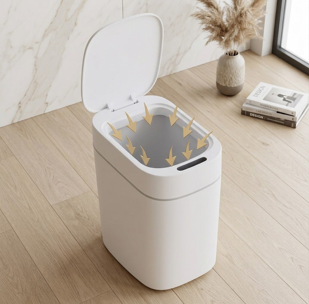 Klyn™ — Cubo de Basura Inteligente con Succión y Apertura Automática