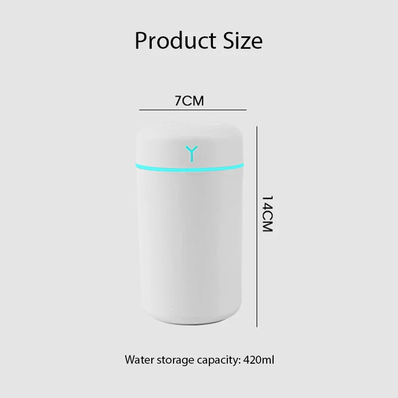 Klyn™ — Humidificador Ultrasónico Portátil y Difusor de Aromas (420ml)