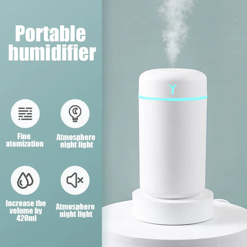 Klyn™ — Humidificador Ultrasónico Portátil y Difusor de Aromas (420ml)