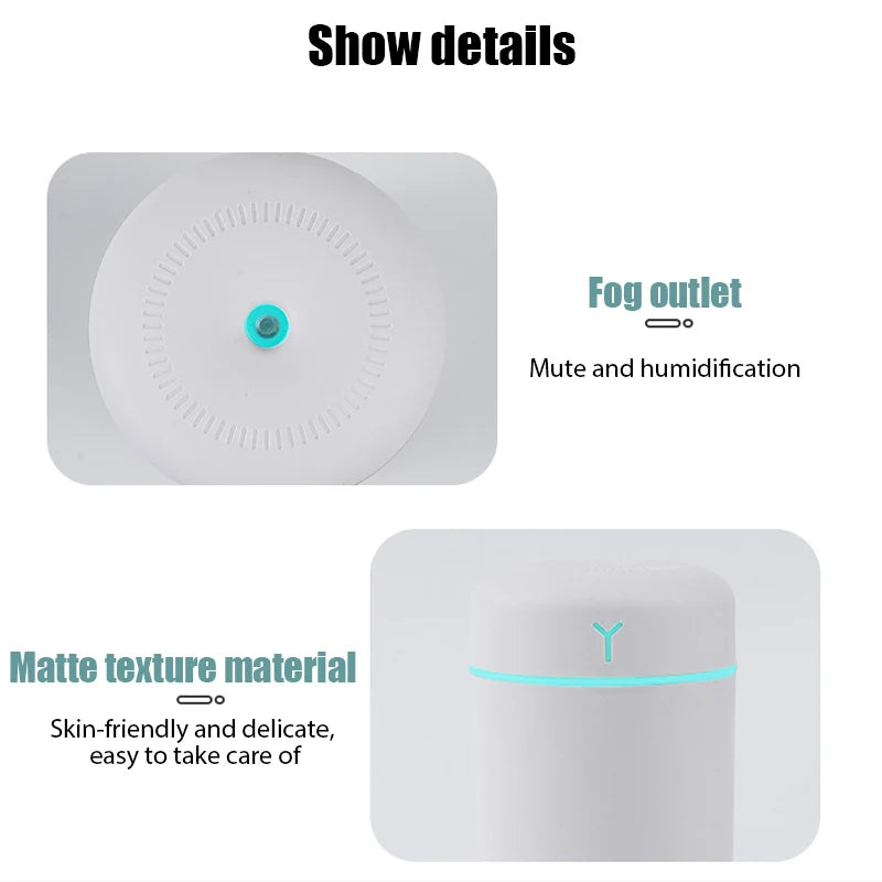 Klyn™ — Humidificador Ultrasónico Portátil y Difusor de Aromas (420ml)